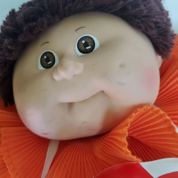 Cabbage Patch Vintage 80's Clown Doll Short Brown Hair Brown Eyes RARE - Picture 3 of 6